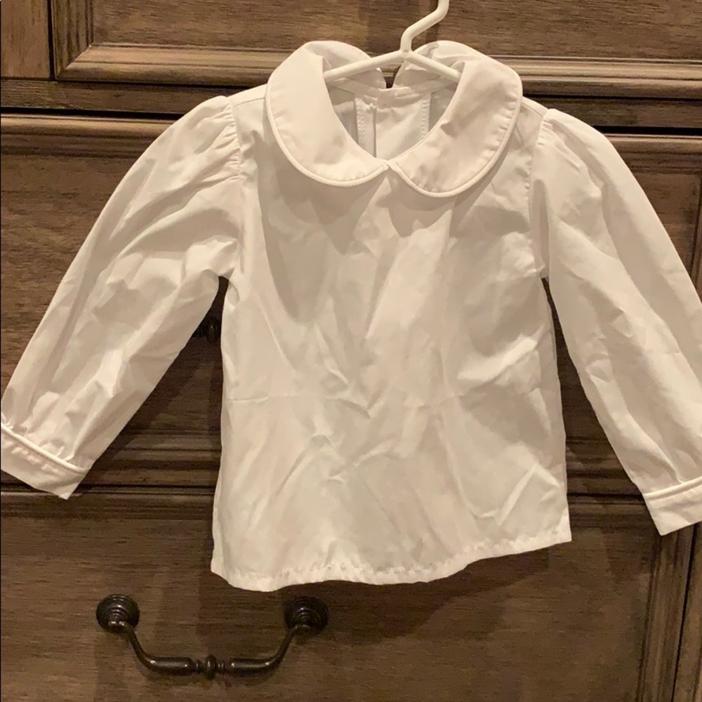 Peter Pan collar button back shirt